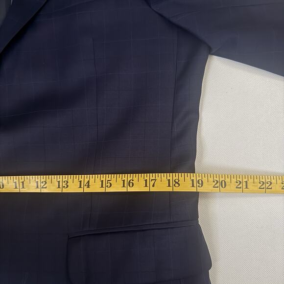 Hart Schaffner Marx Suit Mens 39 Wool Blend Window Pane Blazer Pants Union USA - Picture 10 of 16